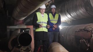 Șantierul de modernizare a conductelor de termoficare din Piața Victoriei